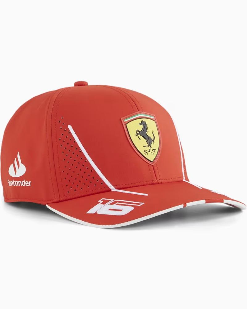  Ferrari Puma Cappello Berretto Unisex Rosso Charles Leclerc F1 2024