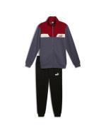 Kompletter Puma Power Fleece Herren-Trainingsanzug aus Fleece-Baumwolle in Galactic Grey