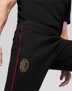  Ac Milan Puma Pantaloni tuta Pants Nero Cotone Felpato 2024 25 Casuals Sweat 