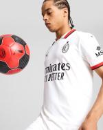 AC MILAN PUMA AWAY 2024 25 WEISS kurzärmliges Herren-Fußballtrikot