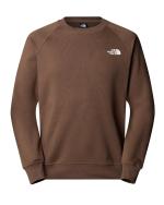 Sports crewneck pullover sweatshirt The North Face RAGLAN REDBOX Crew FLEECE Cotton SMOKEY BROWN