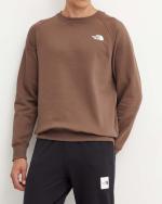 Sports crewneck pullover sweatshirt The North Face RAGLAN REDBOX Crew FLEECE Cotton SMOKEY BROWN