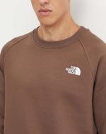 Sports crewneck pullover sweatshirt The North Face RAGLAN REDBOX Crew FLEECE Cotton SMOKEY BROWN