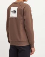 Sports crewneck pullover sweatshirt The North Face RAGLAN REDBOX Crew FLEECE Cotton SMOKEY BROWN