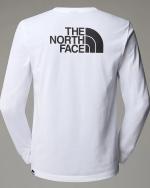 T-shirt freizeit The north face ML/S EASY TEE Rundhalsausschnitt baumwoll-mann Lange Ärmel Weiß