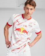 RBL Leipzig Heim-Fußballtrikot 2024 25 kurze Ärmel Herren Weiß Rot