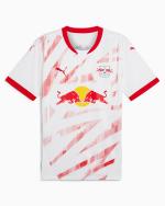 RBL Leipzig Heim-Fußballtrikot 2024 25 kurze Ärmel Herren Weiß Rot