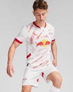 RBL Leipzig Heim-Fußballtrikot 2024 25 kurze Ärmel Herren Weiß Rot