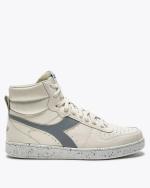 Sportschuhe Sneakers Diadora MAGIC BASKET MID 2030 Leder hoher Knöchel Mann WHITE SOSPIRO/GRIGIO FINALE