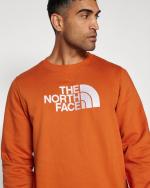 The North Face M Drew Peak Crew Rundhalspullover Sport Sweatshirt Baumwolle FLEECE EARTHEN COPPER