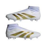 Fußballschuhe Adidas Predator League Laceless FG Firm Ground Herren Weiß Gold