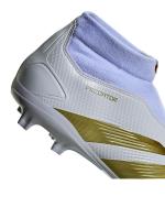 Fußballschuhe Adidas Predator League Laceless FG Firm Ground Herren Weiß Gold