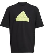 Adidas Future Icons Logo Piqu Junior T-Shirt Schwarze Baumwolle