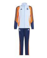 Offizieller Trainingsanzug REAL MADRID Adidas JUNGE KIND Y Polyester Aeroready Blau 2024 25