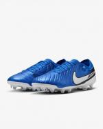  Scarpe Calcio Nike Tiempo Legend 10 Pro fg/mg Blu Pelle Professionali 