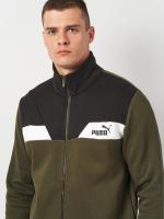 Kompletter Puma Power Fleece Herren-Trainingsanzug aus Fleece-Baumwolle Dark Olive