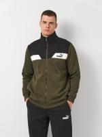 Kompletter Puma Power Fleece Herren-Trainingsanzug aus Fleece-Baumwolle Dark Olive