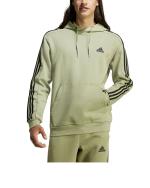 Adidas Essentials Fleece 3-Streifen Baumwollfleece-Hoodie Grün Herren