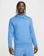 NIKE HOODIE Pullover Sportswear CLUB Sportswear French Terry MIT TASCHEN Hellblaue Baumwolle