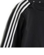 Adidas Essentials 3-Streifen Jogger Kleinkind Baby Junge Neugeborenen Trainingsanzug Overall Hose Baumwolle Schwarz Grau