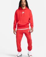 Kompletter Trainingsanzug kompletter Nike Club Fleece Hooded Crowns Man Rot