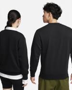 Nike Pullover Crew Club – Schwarzes Sport-Sweatshirt aus French Terry