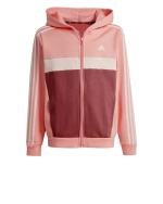 Sport Freizeit Trainingsanzug ADIDAS Essentials Tiberio 3-Streifen Colorblock Fleece Junior Jungen Kinder Kapuzen Baumwolle ROSA