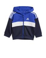 Adidas Tiberio 3-Streifen Colorblock Fleece Jogger Kleinkind Baby Junge Neugeborene Sweatshirt Hose Baumwolle Blau