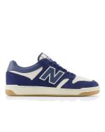 Sportschuhe Sneakers New Balance BB480 LPC Junge Kind Frau Mann Echtes Leder Wildleder Marine mit Leinen und Vintage Indigo