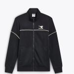 Diadora FZ Core Basic Trainingsanzug für Herren, Schwarz, Baumwollfleece