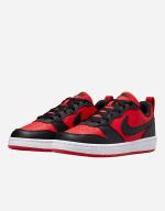 Sportschuhe Sneakers Nike COURT BOROUGH LOW Junge Frau Rot Schwarz