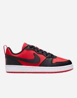 Sportschuhe Sneakers Nike COURT BOROUGH LOW Junge Frau Rot Schwarz