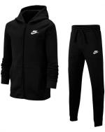 Nike Sportswear K Club Fleece Trainingsanzug mit durchgehendem Reißverschluss und Kapuze aus Baumwollfleece, Freizeit, Jungen, Kinder, Unisex, Schwarz