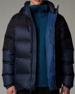 The North Face Diablo 2.0 Daunenjacke mit Kapuze für Herren, Gänsedaunen, Shady Blue Black Heather-TNF Black