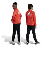 Kompletter Trainingsanzug ADIDAS Essentials BIG LOGO Jungen Kinder Polyester Reißverschluss Rot Schwarz