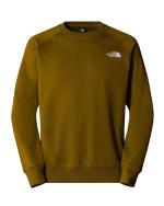 The North Face RAGLAN REDBOX Crew Baumwollfleece Pullover Sport Sweatshirt MOOSGRÜN