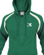 Sport Trainingsanzug Diadora Full Zip Hoodie Herren Fleece Baumwolle GREEN AVENTURINE