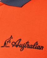 Australian Anti-Gravitation Tennis Cotton Grau Orange Kurzarm-Poloshirt