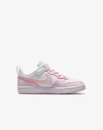 Sportschuhe Turnschuhe Nike Court Borough Low Recraft KIDS UNISEX Weiß Rosa