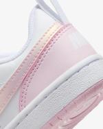 Sportschuhe Turnschuhe Nike Court Borough Low Recraft KIDS UNISEX Weiß Rosa