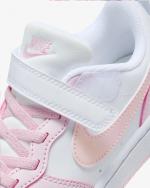 Sportschuhe Turnschuhe Nike Court Borough Low Recraft KIDS UNISEX Weiß Rosa