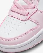 Sportschuhe Turnschuhe Nike Court Borough Low Recraft KIDS UNISEX Weiß Rosa