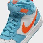 Sportschuhe Sneakers Nike COURT BOROUGH MID 2 BG Junge Damen Weiß Hellblau Orange