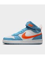 Sportschuhe Sneakers Nike COURT BOROUGH MID 2 BG Junge Damen Weiß Hellblau Orange