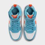 Sportschuhe Sneakers Nike COURT BOROUGH MID 2 BG Junge Damen Weiß Hellblau Orange