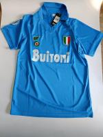 Fußballtrikot NAPOLI SSC MARADONA 10 Home 1987-1988 Kurzarm Vintage Light Blue Polyester