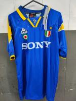 JUVENTUS FC Fußballtrikot Kappa DEL PIERO 10 AWAY 1995/96 UEFA CHAMPIONS LEAGUE FINAL Kurzarm blau