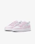 Sportschuhe Sneakers Nike COURT BOROUGH LOW Junge Frau Weiß Rosa