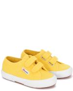  Scarpe Sneakers Bambini Superga 2750-COTJSTRAP CLASSIC Giallo Strappo feltro 