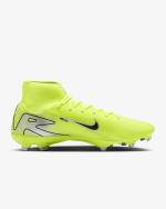 Fußballschuhe Nike Mercurial Superfly 10 Academy FG/MG Herren mit Kragen Volt Gelb Schwarz